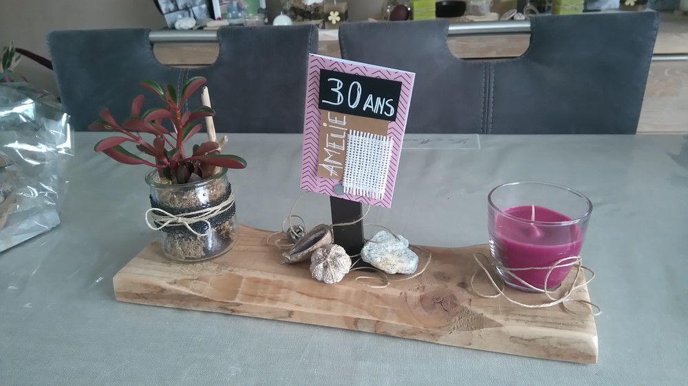 bougie-table-maison-décoration-bois-pas de calais (5) plateau-planche-bougie-bougeoir-fleur-table-décoration-cadeau-bois-personnalisé-artisanal