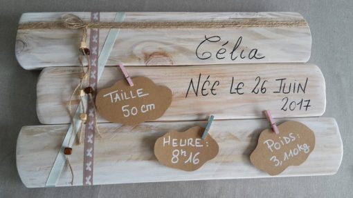 tableau-cadre-naissance-décoration-chambre-bébé-enfant-cadeau-souvenir-bois-personnalisé-artisanal