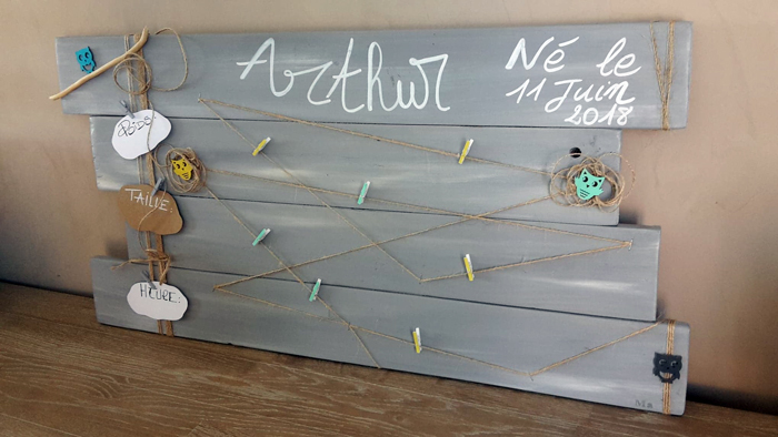 tableau-bois-cadeau-naissance-bébé-personnalisé-décoration-chambre-artisanal-pele-mele-photo tableau-bois-cadeau-naissance-bébé-personnalisé-décoration-chambre-artisanal-pele-mele-photo