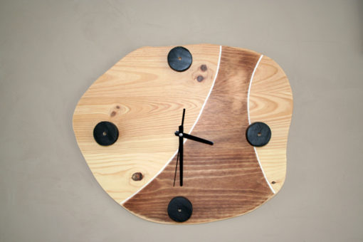 horloge-murale-bois-décoration-personnalisé-artisanal-pendule