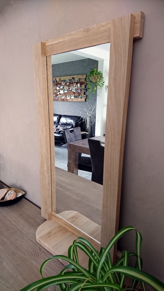 miroir-bois-chene-deco-boulogne encadrement-Cadre-bois-sur-mesure-personnalisé-tableau-artisanal-miroir