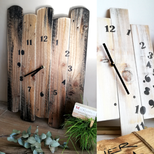 horloge-murale-bois-décoration-personnalisé-citation-artisanal-naturel-pendule