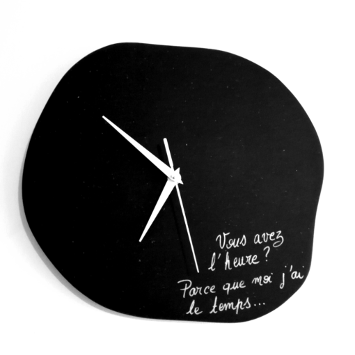 horloge-murale-bois-décoration-personnalisé-citation-artisanal-pendule