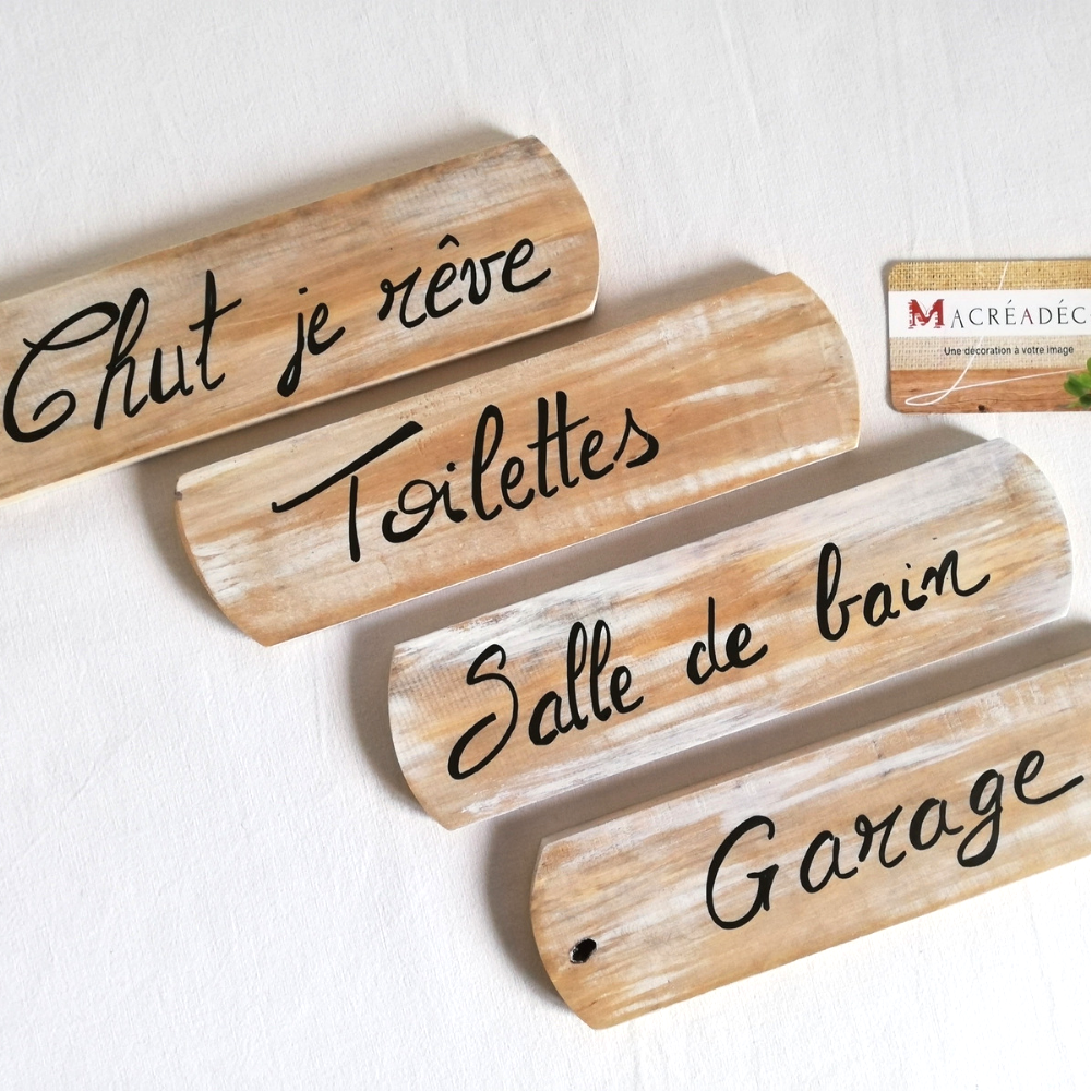 Pancarte porte deco personnalisable MACREADECO
