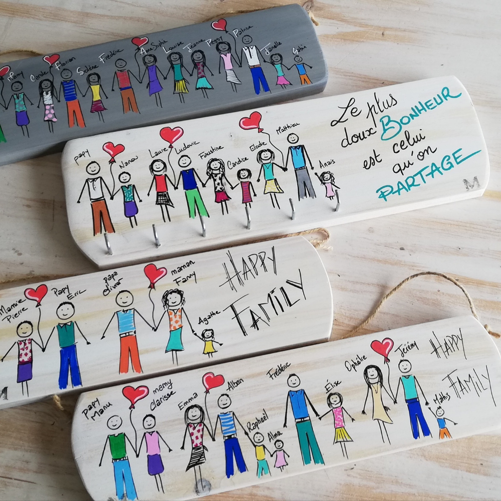 plaque-famille-deco-prenom-porte-maison-cadeau pancarte-plaque-panneau-décoration-maison-cadeau-bois-personnalisé-artisanal-famille