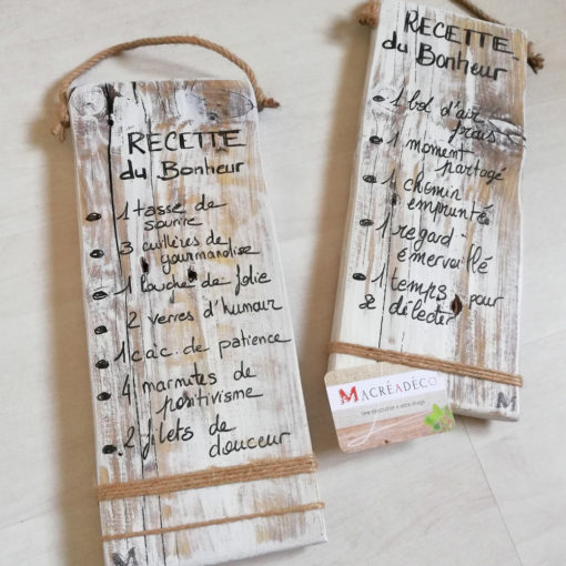 pancarte-plaque-décoration-recette-bonheur-maison-cadeau-bois-personnalisé-artisanal