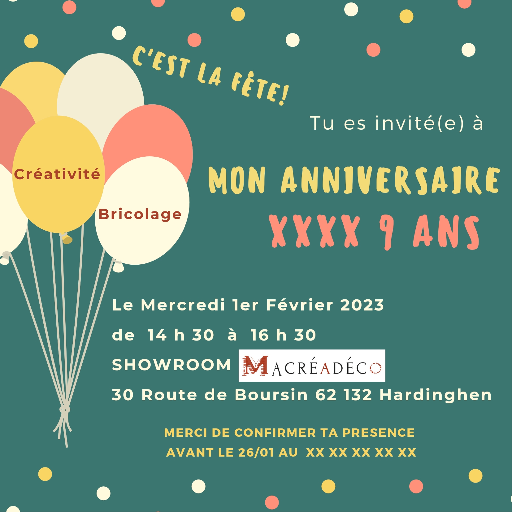 anniversaires enfants atelier creatif macreadeco