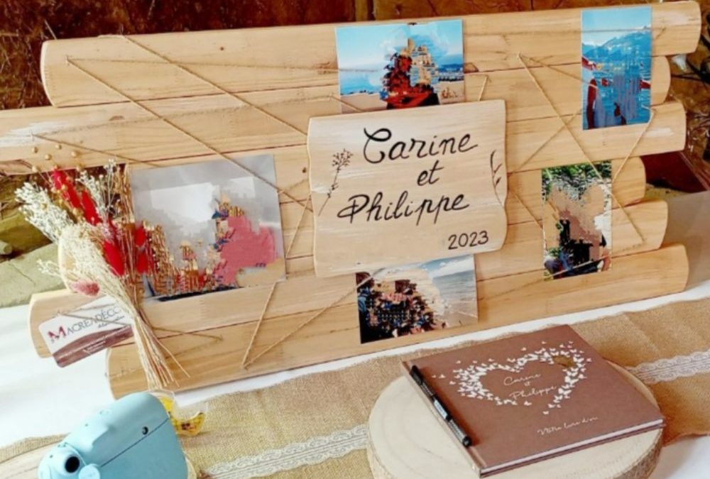 Tableau Pêle Mêle Mariage bienvenue personnalisé photos