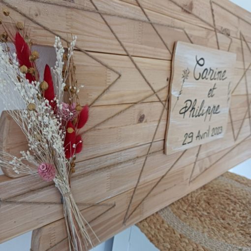 tableau-pele-mele-photo-mariage-bois-fleurs-séchées-personnalisé-décoration-artisanal-murale