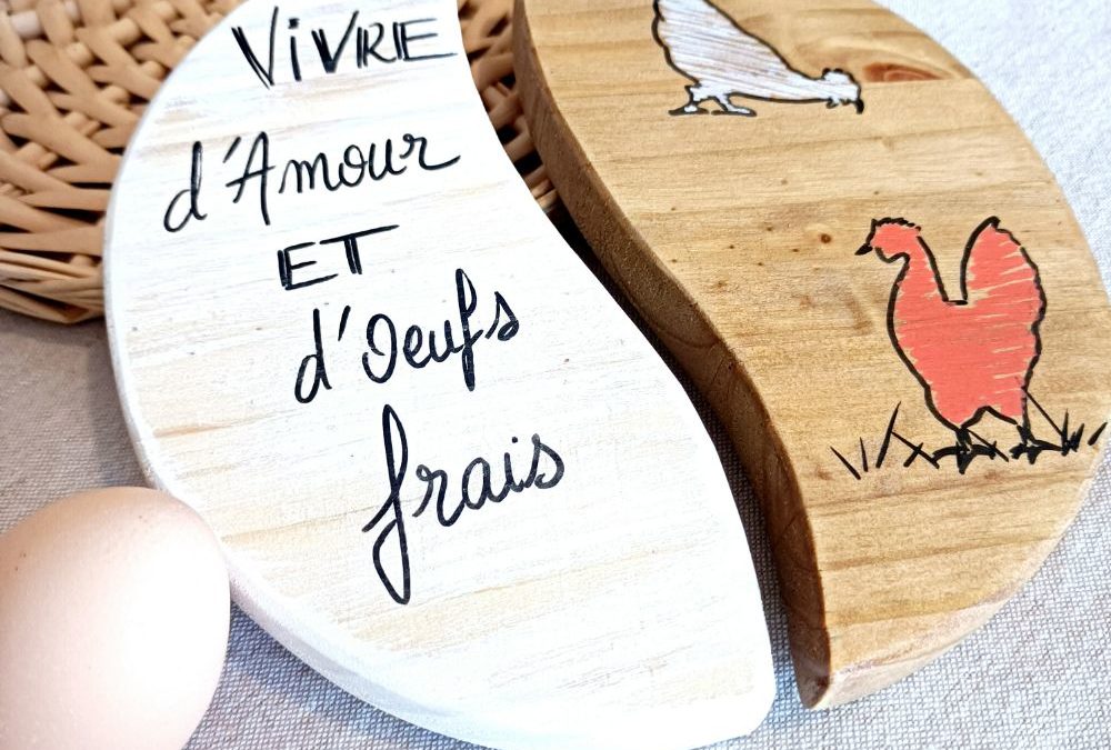 Dessous de plat personnalisé en bois champêtre
