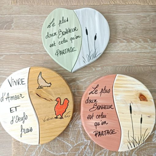 Dessous de plat, citation, 2 parties en bois, MACREADECO