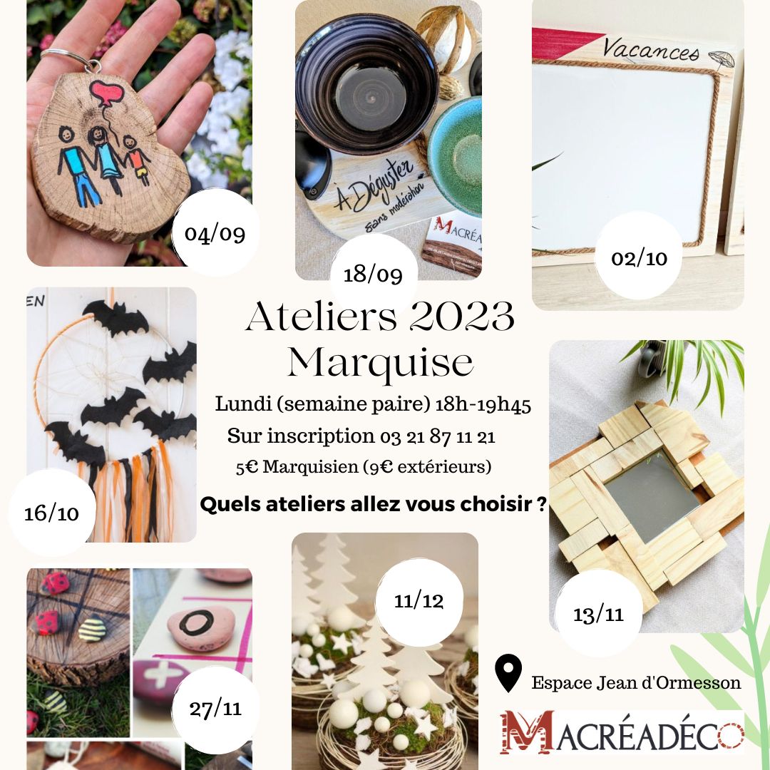 Ateliers-créatifs bricolage-Macréadéco-Marquise-2023-2024