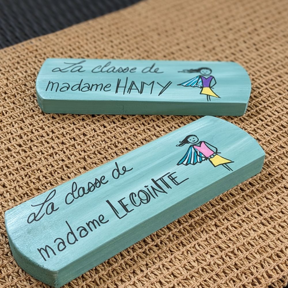cadeau plaque porte maitresse