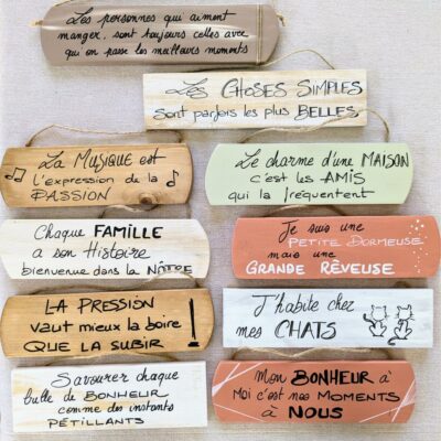 Pancarte citation murale personnalisée