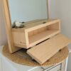 miroir-tiroir-suspendu-décoration-mural-rangement-bois-brosse-artisanal