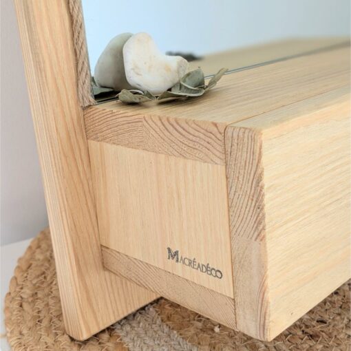 miroir-tiroir-suspendu-décoration-mural-rangement-bois-brosse-artisanal